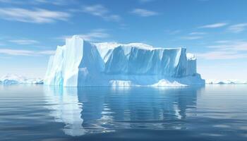 ai generiert erfrischend trinken Eis Würfel schmelzen im Glas von kalt Wasser generiert durch ai foto