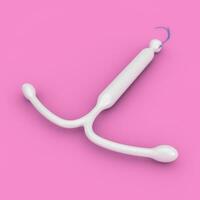 Geburt Steuerung Konzept. t gestalten iud hormonell intrauterin Gerät. 3d Rendern foto