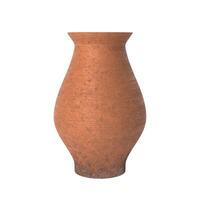 retro Orange Lehm Keramik Topf Vase. 3d Rendern foto