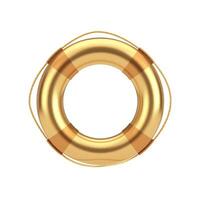 golden Rettungsring Ring. 3d Rendern foto