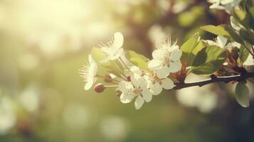 ai generiert fesselnd Banner Design mit frech Blüten foto