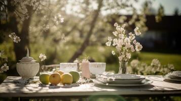 ai generiert fesselnd Banner Design mit frech Blüten foto