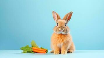 ai generiert Ostern Gruß Karte mit süß Hasen, Strauß von Pfingstrosen, Kerzen, Ostern Eier. ai generiert Illustration. foto