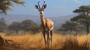 ai generiert gerenuk natura Tier Hintergrund Hintergrund foto