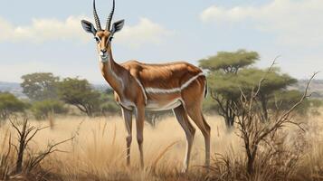 ai generiert gerenuk natura Tier Hintergrund Hintergrund foto