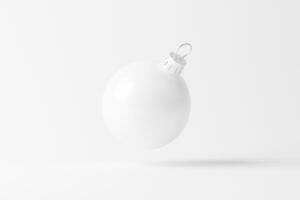 Weihnachten Ball Weiß leer matt 3d Rendern Attrappe, Lehrmodell, Simulation foto