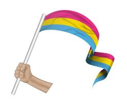 3d Illustration pansexuell Flagge foto