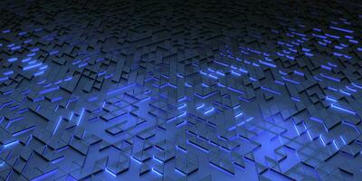 Komplex Struktur glühend Technologie Hintergrund geometrisch Pixel Dreieck abstrakt 3d Rendern foto