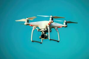 ai generiert Hubschrauber fliegen Roboter Spion Innovation Hubschrauber Drohne Fotografie Kamera Himmel Digital foto