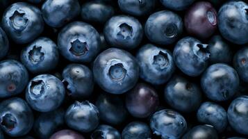 ai generiert Nahansicht gesund Diät köstlich Obst Natur Heidelbeere Beeren saftig Süss Frische Blau foto