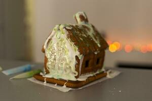 Weihnachten hausgemachte Lebkuchen Haus Keks foto
