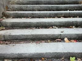 alt Beton Treppe im ein Stadt Park foto