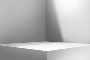 Produkt Hintergrund mit natürlich Licht, Bühne Vitrine minimal modern Studio. foto