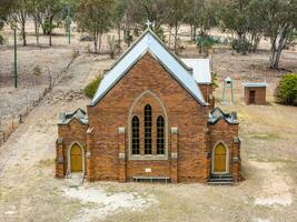 Antenne Aussicht von ein Kirche Gebäude, genommen beim Delungra, nsw, Australien foto