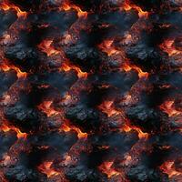 ai generiert nahtlos Textur von heiß abgekühlt vulkanisch Lava foto