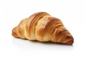 ai generiert Croissant isoliert auf Weiß Hintergrund. ai generiert foto