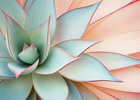 ai generiert Agave Blätter im modisch Pastell- Farben zum Design Hintergründe. ai generiert foto