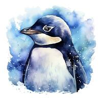 ai generiert Aquarell Pinguin zum T-Shirt Design. ai generiert foto