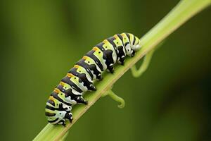 ai generiert Raupe Schwalbenschwanz Schmetterling. generiert ai. foto