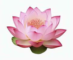 ai generiert Lotus Blume auf Weiß Hintergrund. ai generiert foto