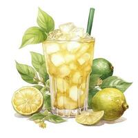 ai generiert Aquarell Jack Obst Sahne Limonade, japanisch Limonade. ai generiert foto