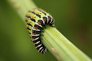 ai generiert Raupe Schwalbenschwanz Schmetterling. generiert ai. foto