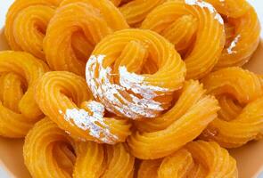 indisch Süss Essen Paneer Jalebi foto