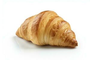 ai generiert Croissant isoliert auf Weiß Hintergrund. ai generiert foto