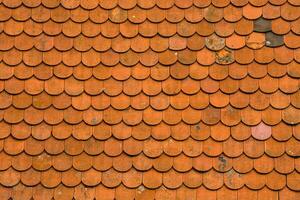 ein Orange gefliest Dach foto
