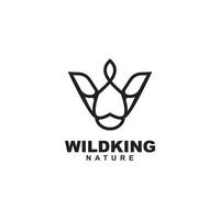 Natur Löwe Logo Template Design Vektor Icon Illustration. foto