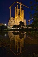 Spanien Sagrada Familia Nachtansicht foto