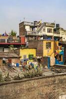 bunte Häuser in Sinamangal, Kathmandu, Nepal foto