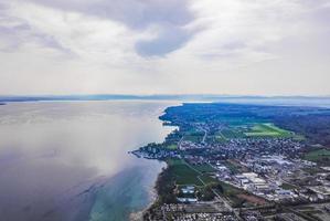 Bodensee- oder Bodensee-Luftpanorama in Deutschland foto