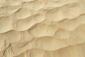 ai generiert Nahansicht von Sand Muster von ein Strand im das Sommer. ai generiert foto