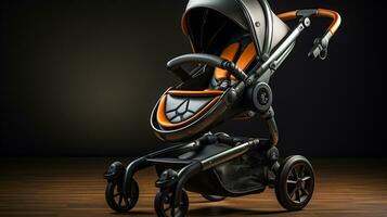 ai generiert 3d realistisch Baby Kinderwagen foto