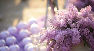 ai generiert draussen Blume Hintergrund foto