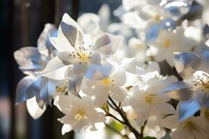 ai generiert draussen Blume Hintergrund foto