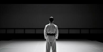 ai generiert Karate Kämpfer Hintergrund foto