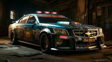 ai generiert 3d realistisch Polizei Auto foto