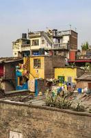 bunte Häuser in Sinamangal, Kathmandu, Nepal foto