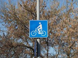 Radwegschild foto