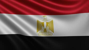 machen von das Ägypten Flagge flattert im das Wind Nahaufnahme, das National Flagge von foto