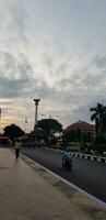 jepara, Indonesien auf Juli 8 2018. Bedingungen im das Morgen beim Jepara Platz foto