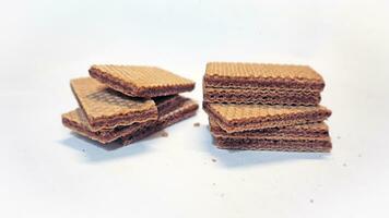 Wafer Chips gefüllt mit Schokolade foto