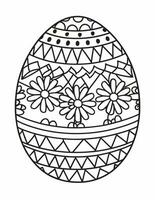 ai generiert groß Ostern Ei Färbung Seite zum Kinder zum Ostern foto