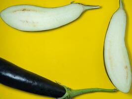 Aubergine Konzept. Gemüse Hintergrund. foto