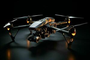 ai generiert ein Hightech Drohne mit fortgeschritten Kamera foto