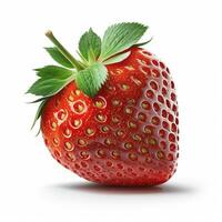 ai generiert Erdbeere auf Weiß Hintergrund. gesund Essen Konzept foto