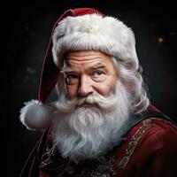 ai generiert Studio Porträt von Santa claus foto