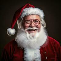 ai generiert Studio Porträt von Santa claus foto